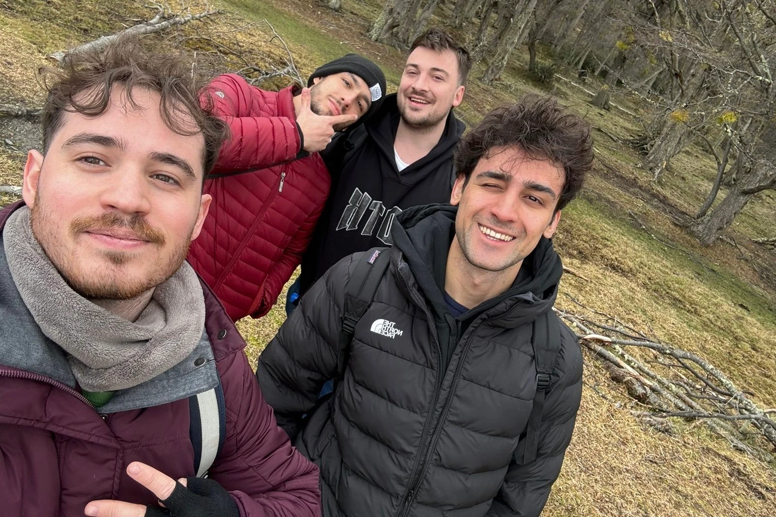 Photograph of Robert with friends, Ushuaia, Argentina, 2024.