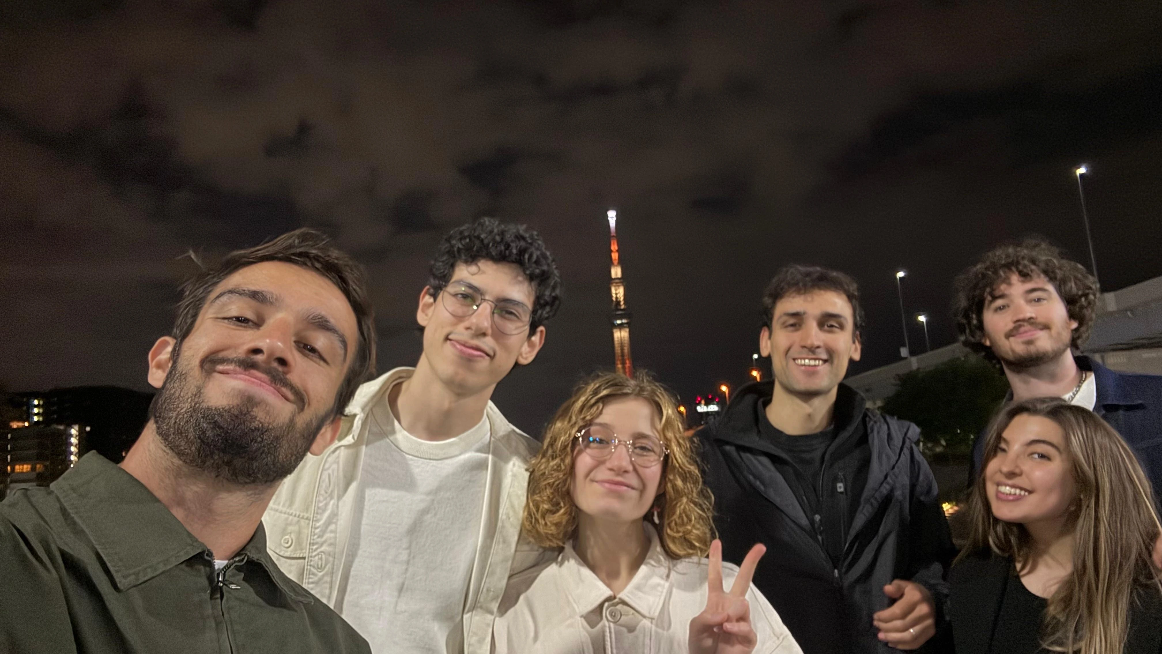 Photograph of Robert with friends, Tokyo, Japan, 2026.